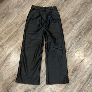 *SOLD* Faux Leather Straight Leg Pants